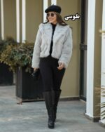 خرید خز پوست زنانه کوتاه آسترکشی شده درجه یک خارجی | خز زنانه شیک زمستانی
