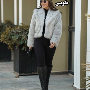 خرید خز پوست زنانه کوتاه آسترکشی شده درجه یک خارجی | خز زنانه شیک زمستانی