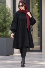 تونیک بافت زنانه قواره دار مدل آرشیدا کد 357 | تونیک بلند بافت اکریلیک