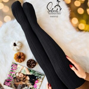 جوراب شلواری بافت گرم زنانه سلکت SELECT کد 040802 | جوراب شلواری تمام کش تا سایز 50