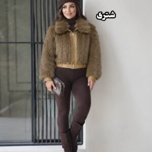 خرید خز پوست زنانه ترکیبی با چرم درجه یک خارجی | خز زنانه آسترکشی شده شیک