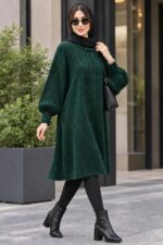 تونیک بافت زنانه قواره دار مدل آرشیدا کد 357 | تونیک بلند بافت اکریلیک